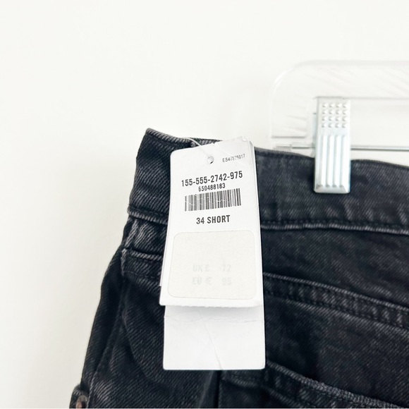 NEW Abercrombie The 90s Straight Ultra High Rise Black Jeans Size 34 Short - Picture 7 of 11